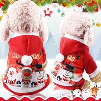 Sidiou Group Pet Dog Santa Christmas Dress Puppy Cat Hoodie Jumpsuit Warm Coat Jacket