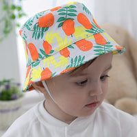 Sidiou Group Baby Infant Pear Print Sunbonnet Sun Hats Two-sided Fisherman 56-60CM Cap