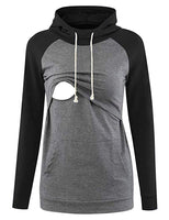 Hooded Neck Colorblock Tops