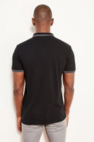 Sidiou Group Men's Black Polo Neck T-shirt