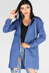 Hooded Denim Color Jacket