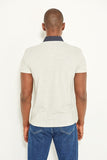 Sidiou Group Men's Short Sleeves Pocket Detail Stone Cotton Polo T-shirt