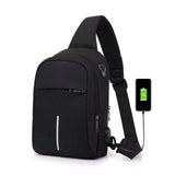 Sidiou Group USB charge one shoulder bag messenger bags waterproof sling chest bag  cross body bags