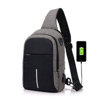 USB charge one shoulder bag