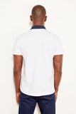 Sidiou Group Men's Pocket Detail White Cotton Polo T-shirt