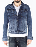  Men Blue Denim Jacket