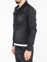 Sidiou Group Men Black Denim Jacket