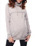 Women Drawstring Cowl Jacket