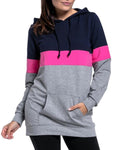 Long Sleeve Colorblock Tunic Maternity Sweatshirts