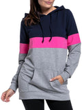 Long Sleeve Colorblock Tunic Maternity Sweatshirts