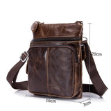 Sidiou Group Business Crossbody Bag for Men Fashion Leather Small Satchel Shoulder Bag  Leather bag