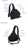 Sidiou Group Triangle Crossbody Shoulder Bag Waterproof Travel Sling Camera Bag with Rain Cover